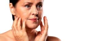Woman receiving a neck lift consultation in Albania for affordable cosmetic surgery.